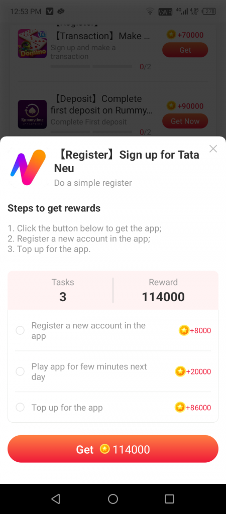 Download Tata Neu from VidMate Cash
