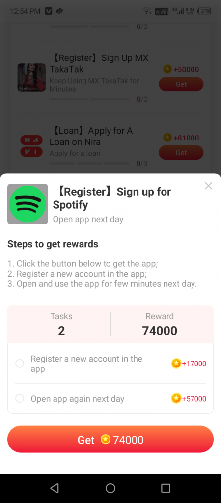 Download Spotify from VidMate Cash