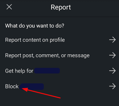 Click on Block option to block the Linkedin profile