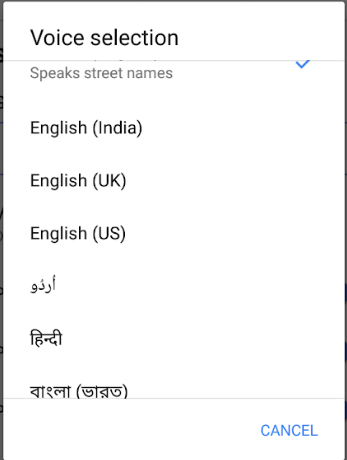 Select any one of the language