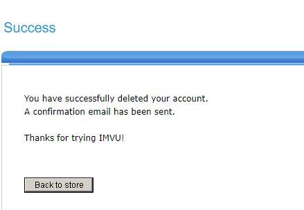 how to delete imvu account