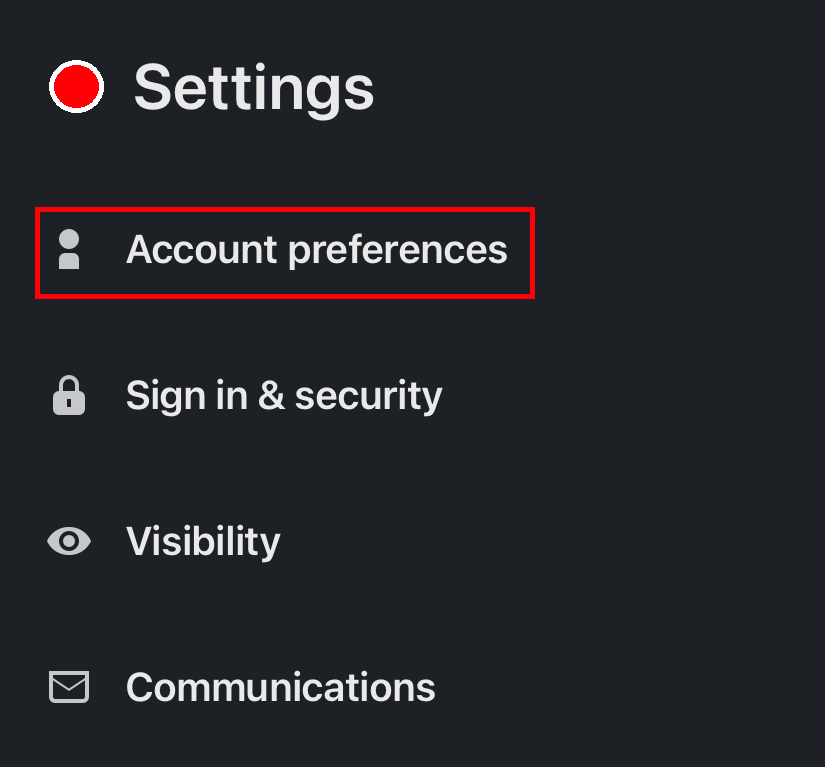 linkedin account preferences