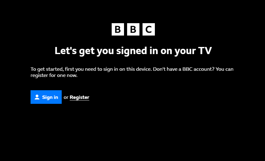 Sign in to your BBC Account