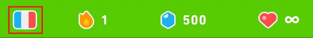 click on the flag icon