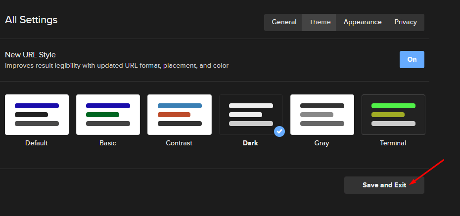 DuckDuckGo Dark Mode