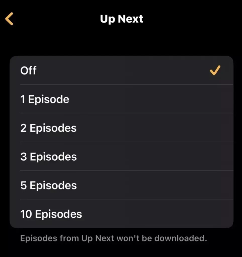  click Off to remove the episodes