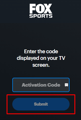 Enter the activation code and tap Submit button.