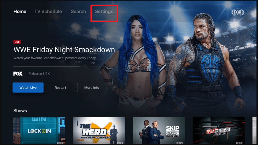 Select Settings
