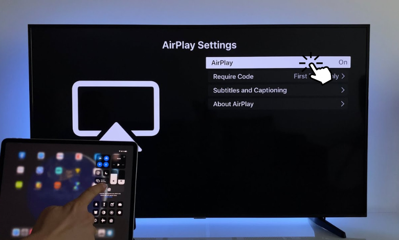 Enable AirPlay option to watch Fox Sports on Samsung TV