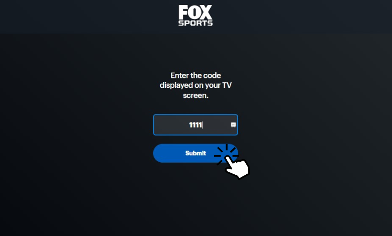 Enter the Fox Sports activation code and hit submit on your Hisense TV