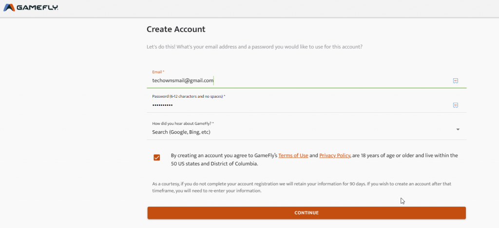 Create an Account