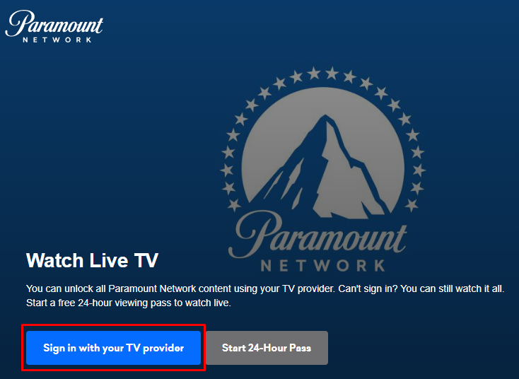 Sign Up for Paramount Network