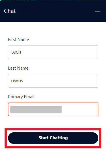 Enter your Username and email address