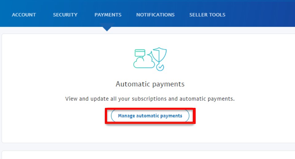 Manage automatic payments