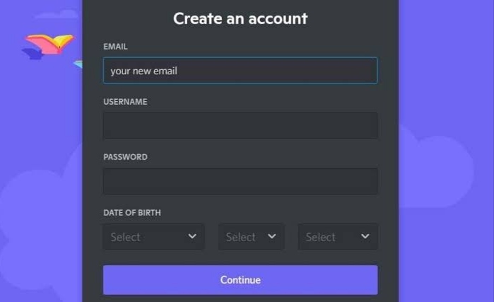  create a new Discord account