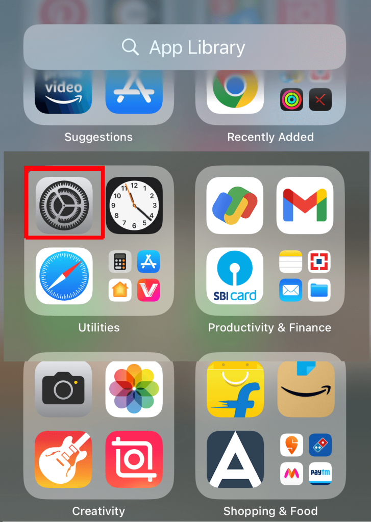 open the Settings app