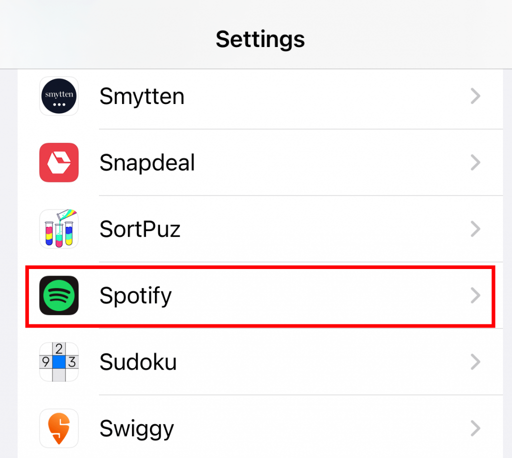 select the Spotify app to Change Language