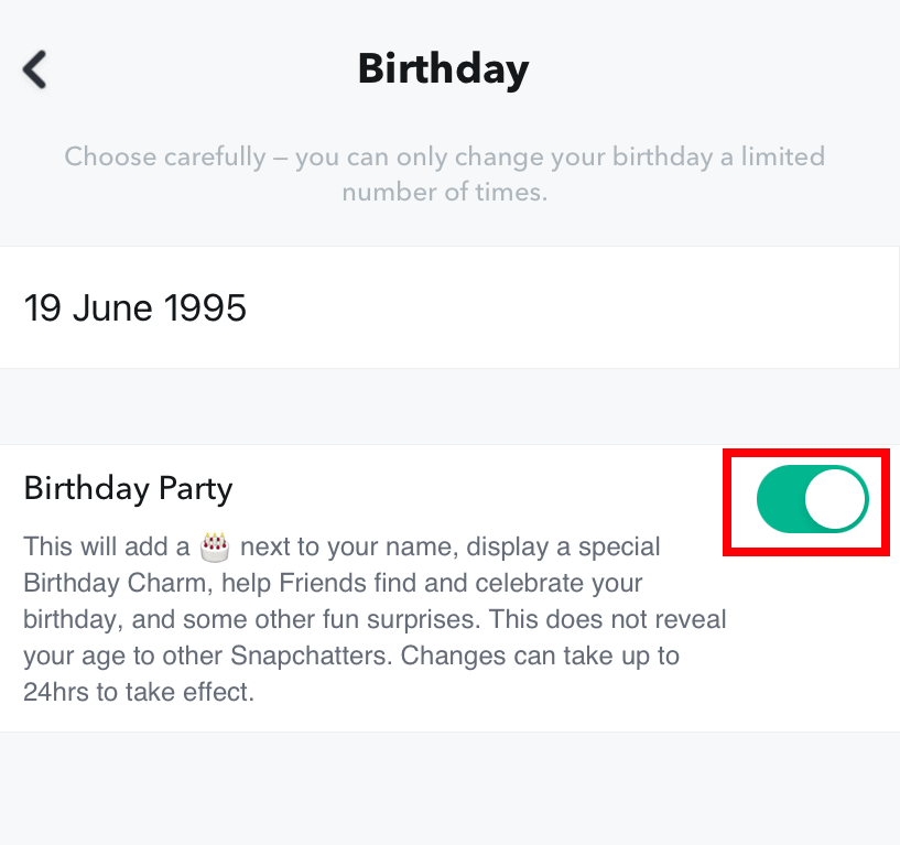 How to Change Your Birthday on Snapchat