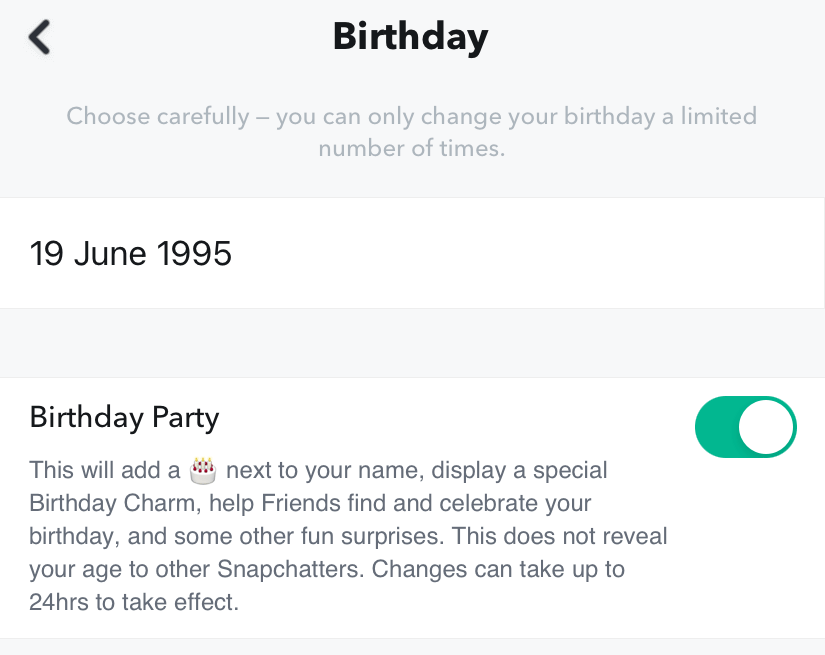 How to Change Your Birthday on Snapchat