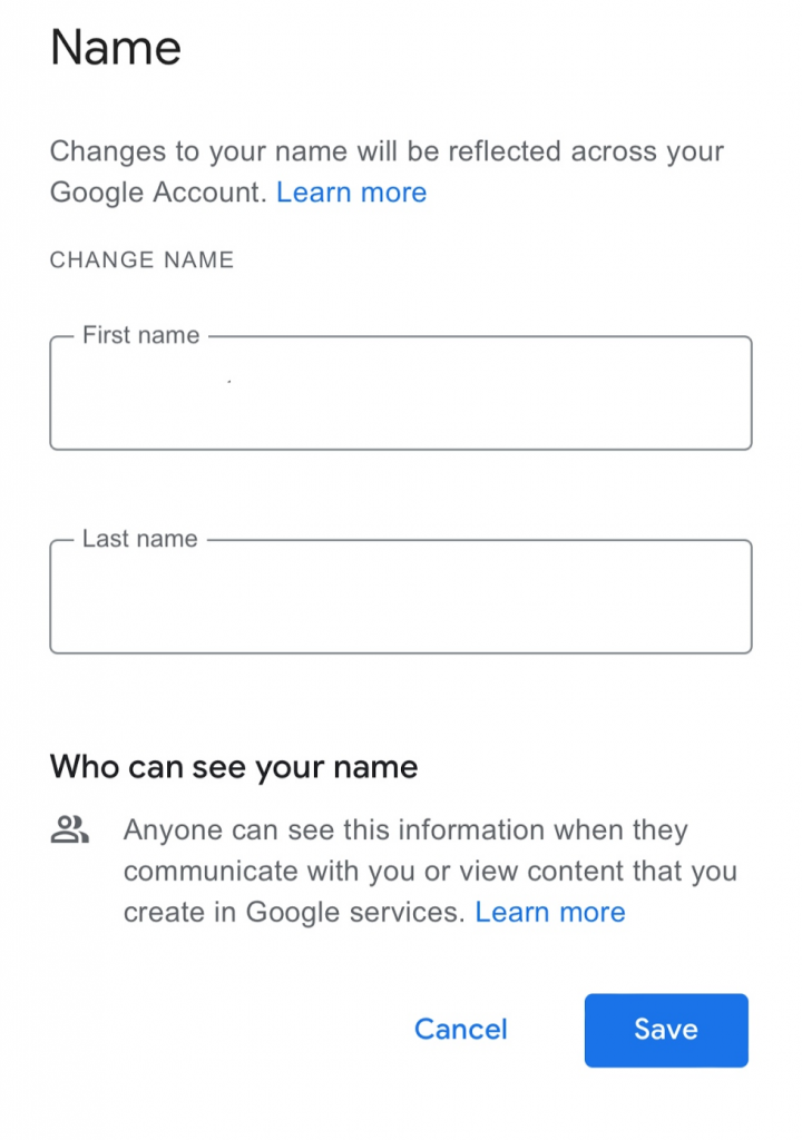 click save to Change Your Name on Google Meet 