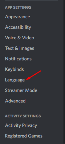 How to Change language on Discord