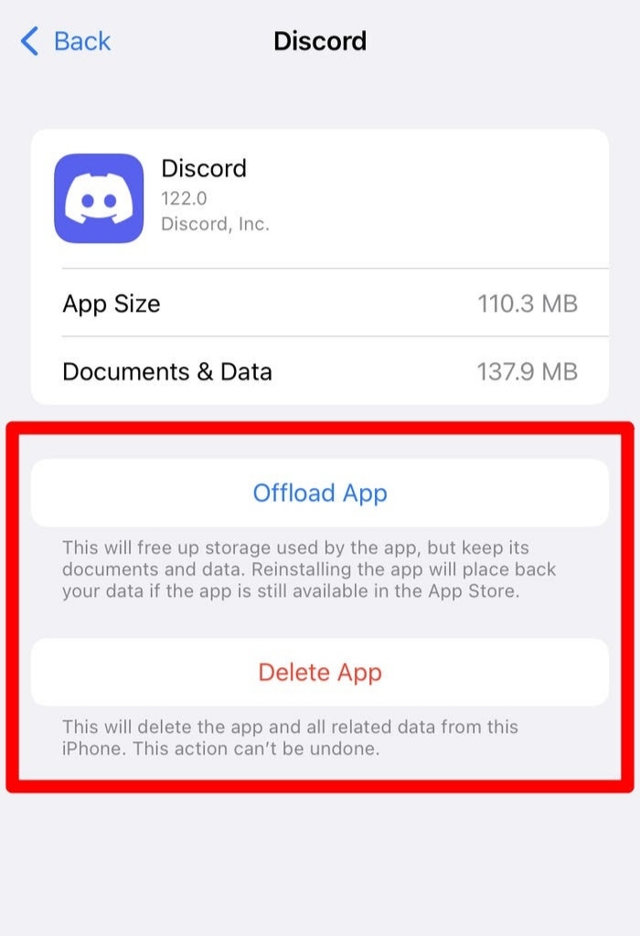  Click the Delete App option