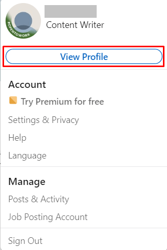 Hit the View Profile option.
