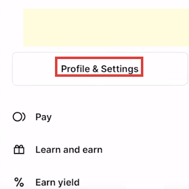 Select Profile & Settings