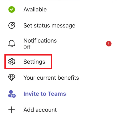 Select Settings