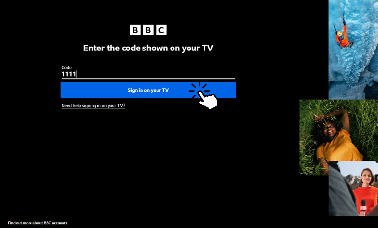 Enter the code and hit Sign in on your TV
