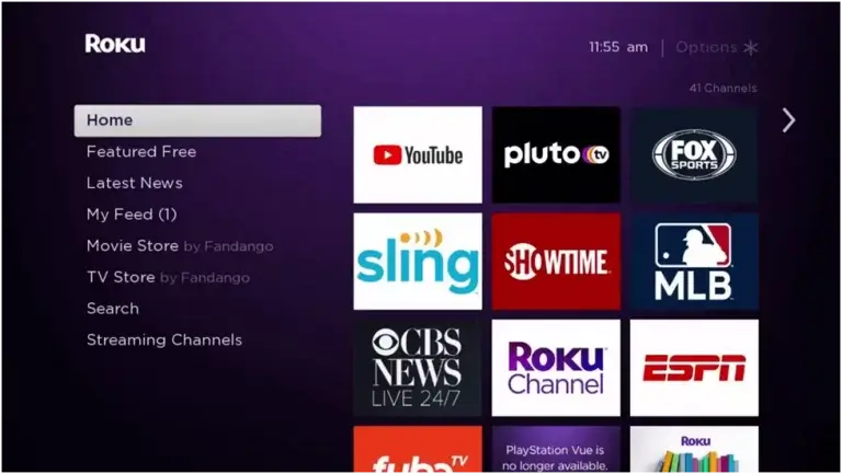 Select the Streaming Channels