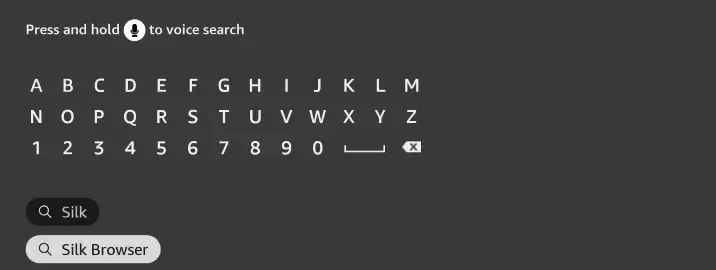 type Silk Browser in the search box.