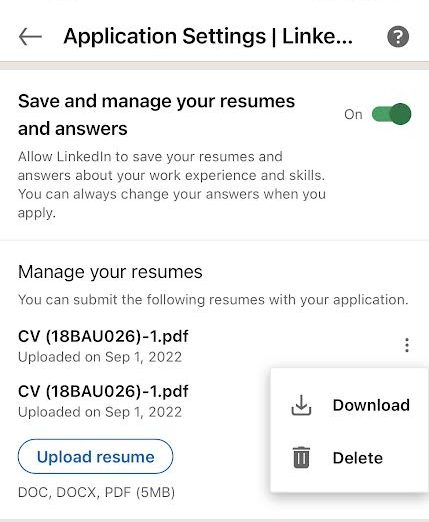 How to Delete Resume from Linkedin