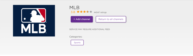 tap Add Channel button to install MLB and Stream World 