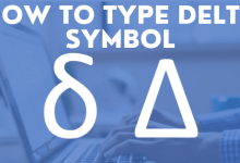 How to Type Delta Symbol