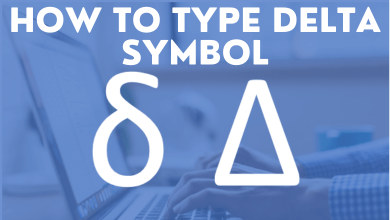 How to Type Delta Symbol