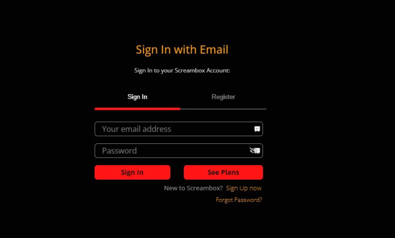 Enter your credentials to cancel Scaeambox subscription