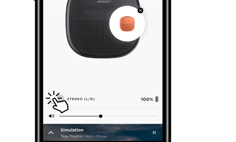 Tap STEREO (L/R) slider to switch between modes