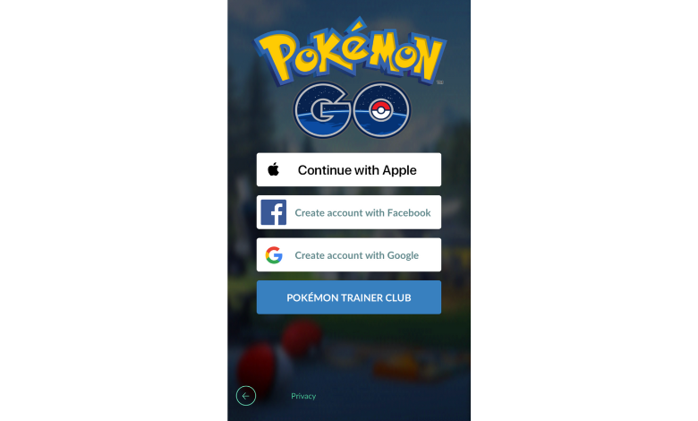 Select any options to create Pokemon Go account