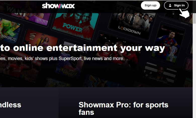 Sign in with your Showmax account