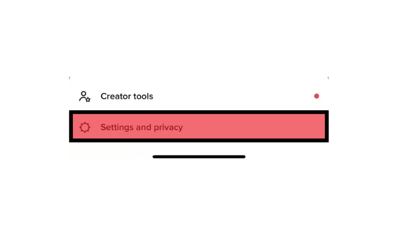 Select Settings & Privacy