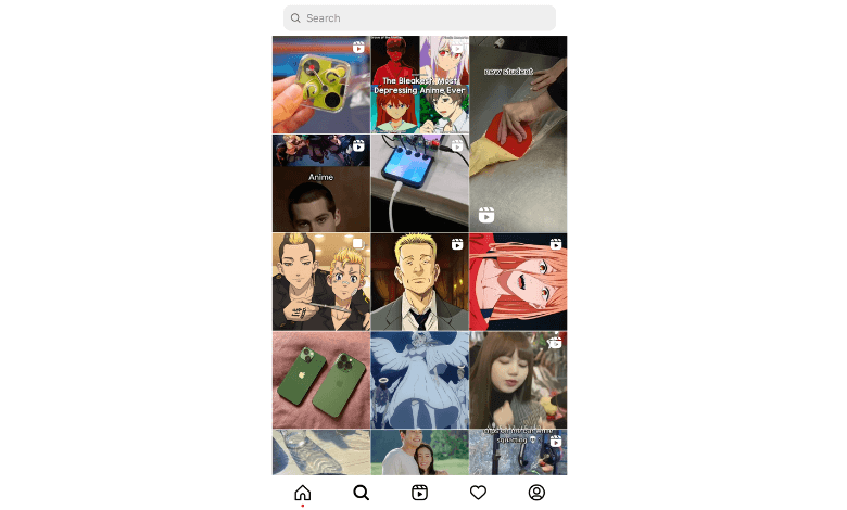 Navigate the Explore page on Instagram
