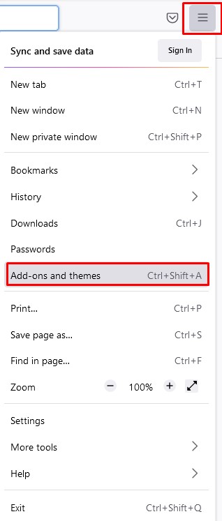 Add-ons and themes on Firefox
