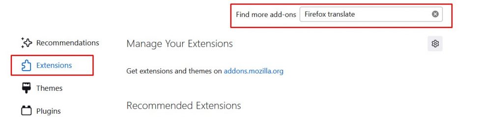 Firefox extension