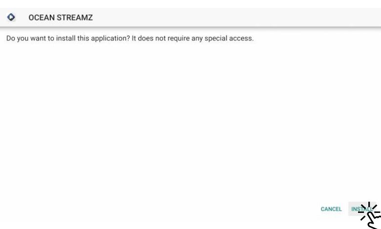 Click Install to get Ocean Streamz on Firestick