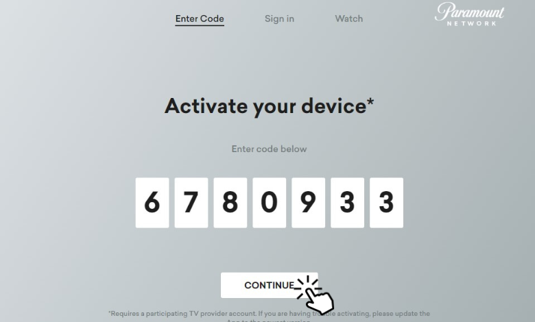 Enter the activation code and hit Continue