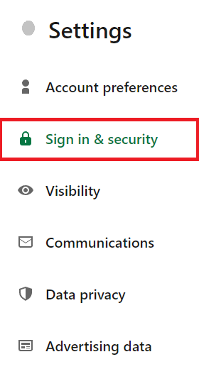 Reset LinkedIn Password