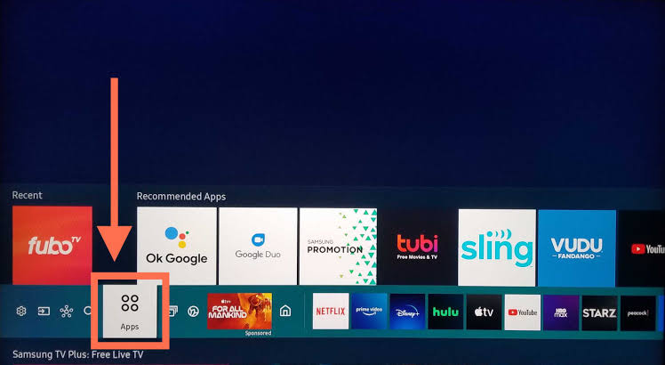 Select Apps section