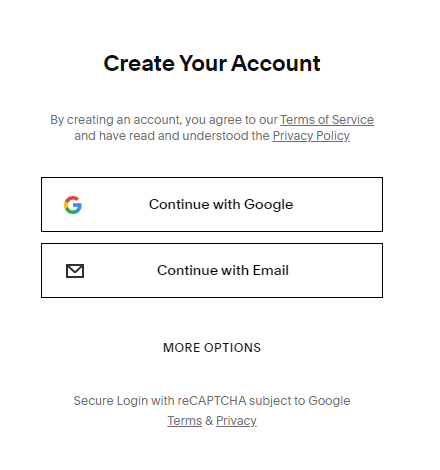 Create an account.