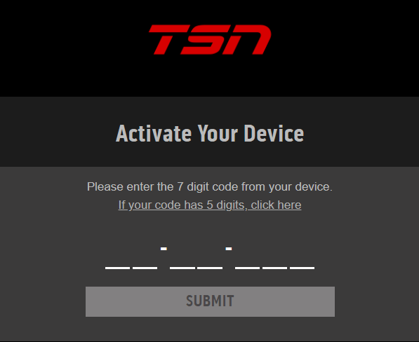 Activate TSN on apple TV